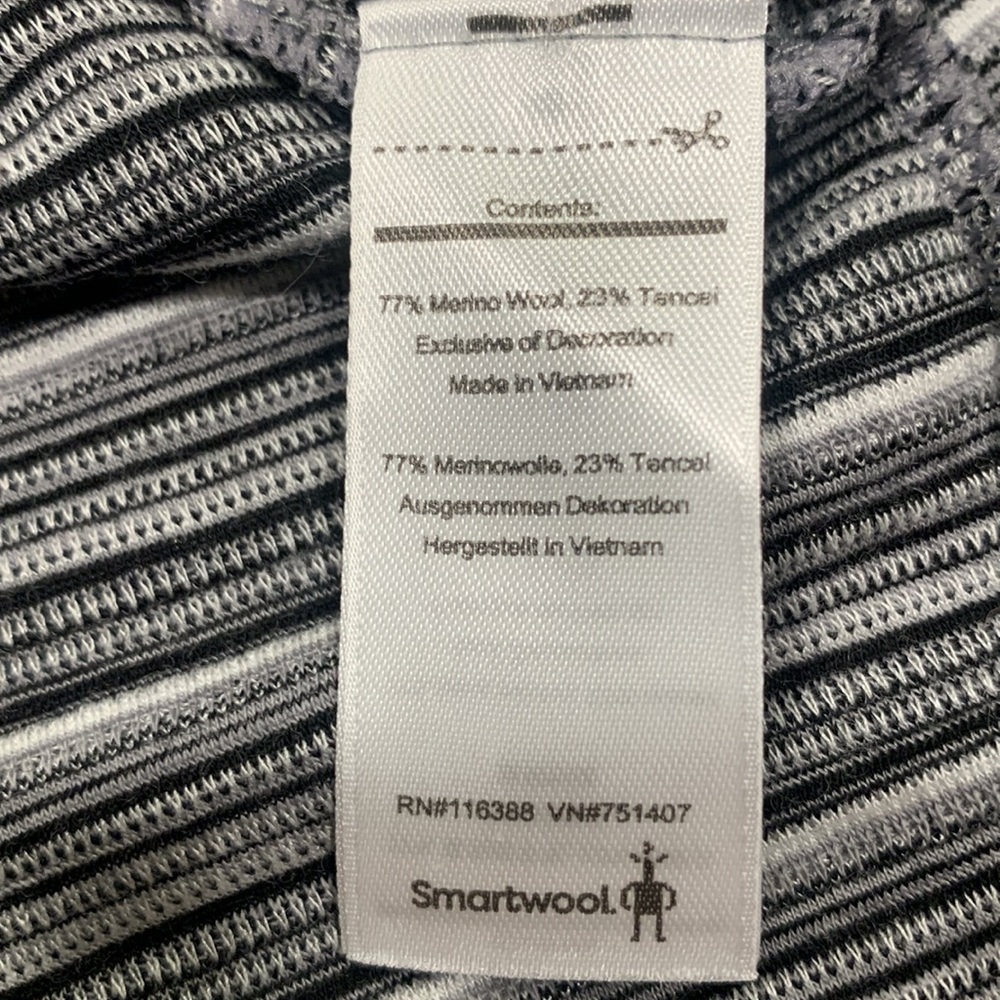 Smartwool Size Medium Stripe Horizon Line Wrap Cardigan Sweater - Picture 4 of 7